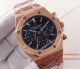 Swiss Clone AP Royal Oak Rose Gold Black Chronograph Dial Watch (2)_th.jpg